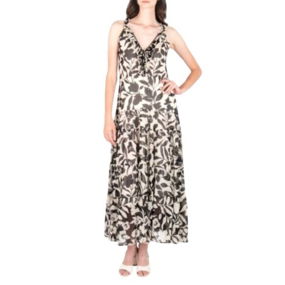 Secret Mission Super Natural Emma Floral‎ Maxi Dress S - Picture 1 of 10